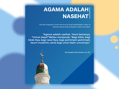 Poster Dakwah - Agama Adalah Nasehat