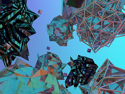 Daruma Cover 3d 4d 5:30pm abstract blue c4d cinema crystals future geometric render
