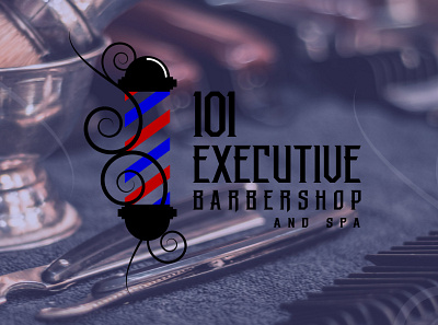 101 Executive Barbershop brand identity branding design graphic design illustration logo vector visual identity