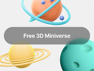 Miniverse 3D planets 3d 3d icon 3d illustration app blender branding design figma graphic design illustration motion graphics portfolio presentation ui ux web website