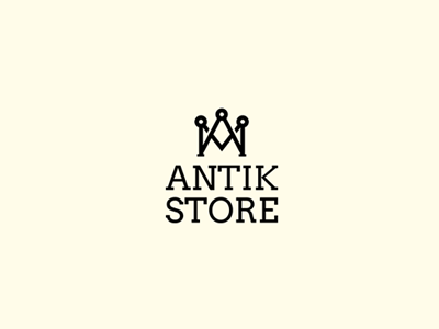 Antik Store brand identity logo logo design