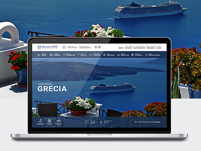 Eurotravel graphic design travel agency webpage web design website design