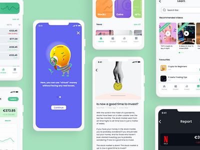Finnie | Finance App app appdesign appscreens banking crypto dailyui design figma figmadesign finance financeapp fintech fintechproject homepage learningapp ui uicasestudy userexperience userinterface uxcasestudy