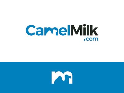 Camel Milk animal branding camel logo milk nature negative space organic