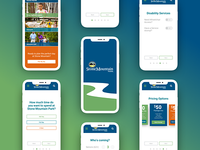 Stone Mountain Park - Event & Day Planner Prototype app iphone x mobile planner stone mountain