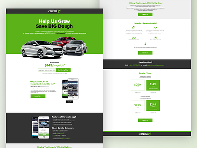 Carzilla Landing Page