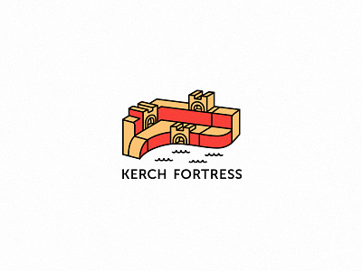 Kerch Fortress logo color fort fortress gate ground hill history kerch line logo underground