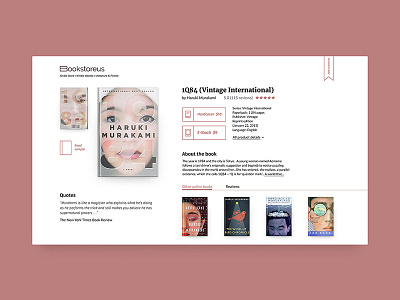 Bookstore — product card design 1q84 book book store bookstore card clear clear design e commerce japan minimal minimalism mongato murakami product product card store ui uxresearch web web design