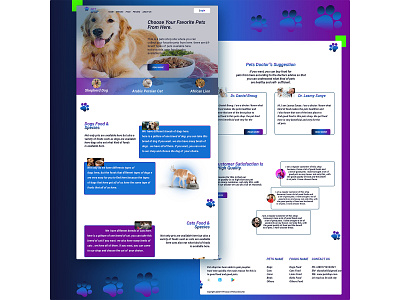 Pet shop website design