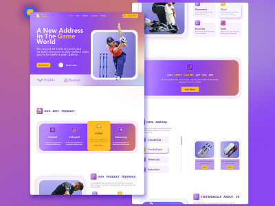 new sport website ux design graphic design logo ui ux design web design