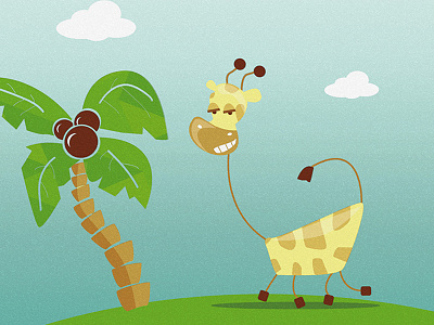 cheeky giraffe animals calendar children colors drawing family family illustration giraffe illustration illustratorwien kids illustration