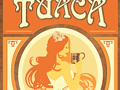 Art Nouveau Tacker art nouveau copper illustration typography