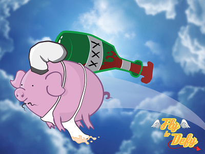 Chef pig piggy vector when pigs fly