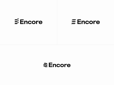 Encore logo branding clean concept dark design logo modern monochrome monogram typography vector white