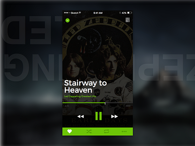 Music Player concept design led music player ui ux zeppeling