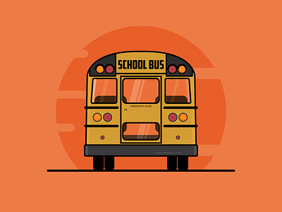 Back of the Bus bus illustration school school bus vector vector art