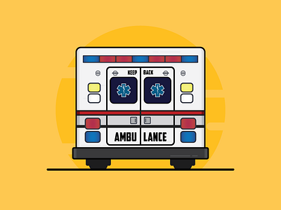 Ambulance ambulance illustrated vector vector art vehicle