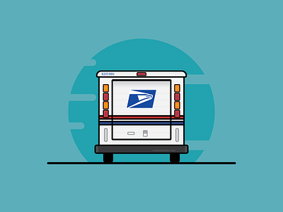 USPS Mail Truck illustration mail mail truck post office uses vector vector art vehicle