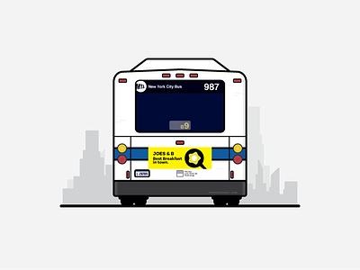 NYC City Bus bus city city bus illustration new york nyc vector