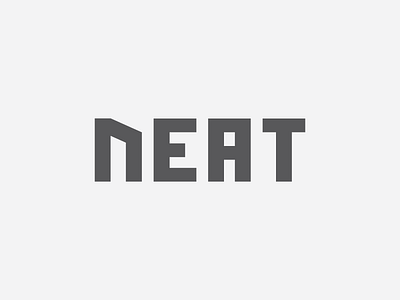Neat Straight branding logo logotype neat typography wordmark