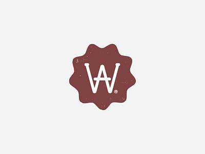 WA Logomark brand branding grunge logo logomark mark type typography