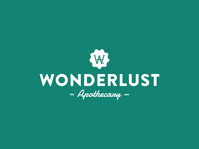 Wanderlust Logo apothecary brand branding grunge logo logomark mark medicinal type typography