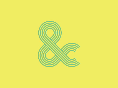 Retro Ampersand ampersand green illustrator yellow