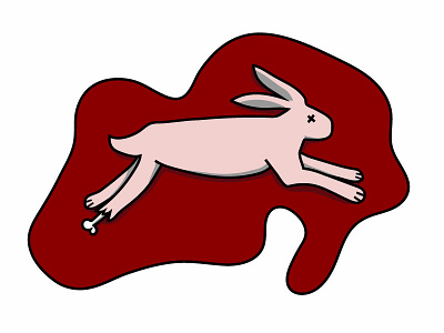 Get Lucky illustrator pink rabbit red vector