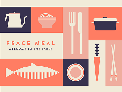 Peace Meal fish food illustration meal refugees