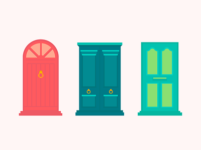 Doors doors home house illustration vector