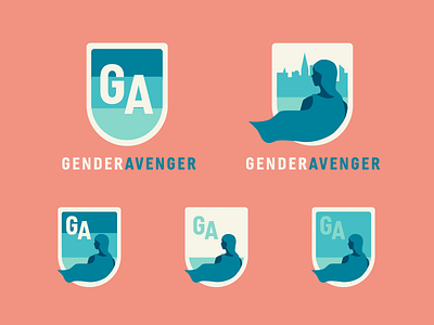 GenderAvenger Logo avengers badges city gender illustration logos vector