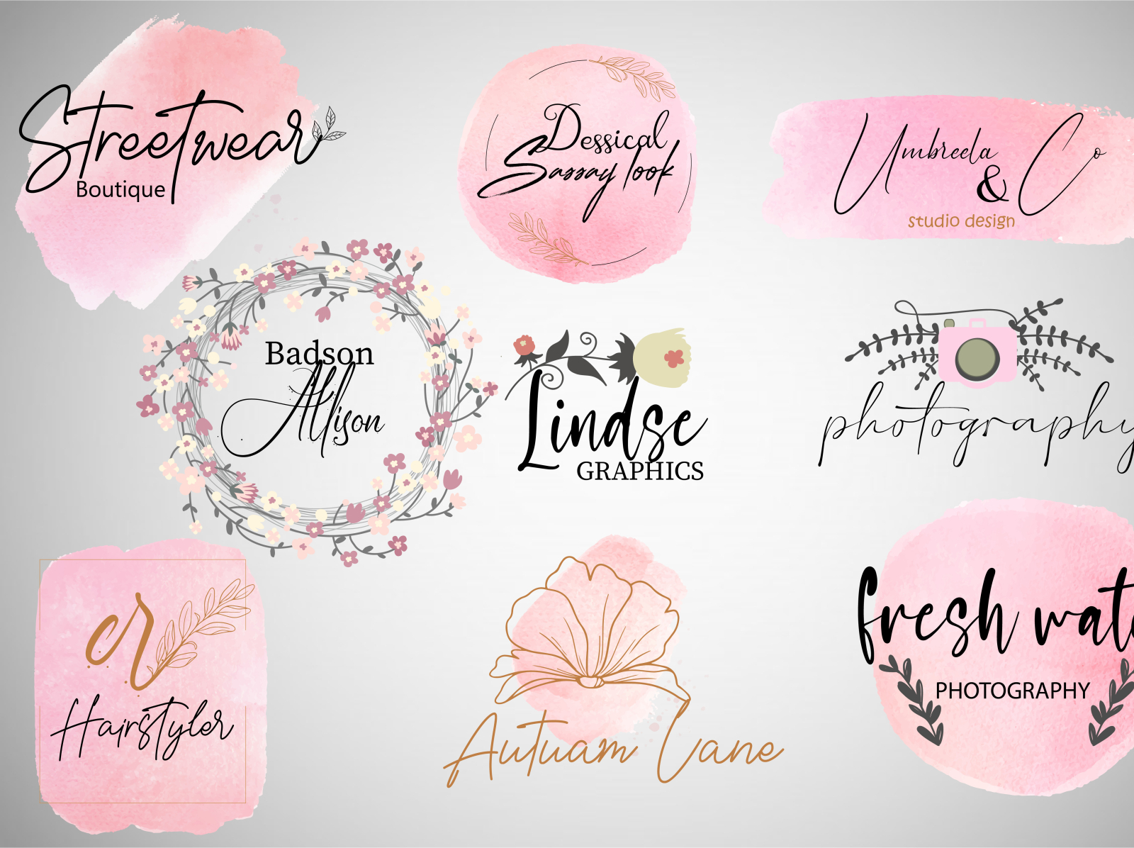 Watercolor signature luxury feminine logo by Ambreen on Dribbble