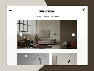 Furniture Shop Desktop app branding design furniture ikea illustration landingpage typography ui ux