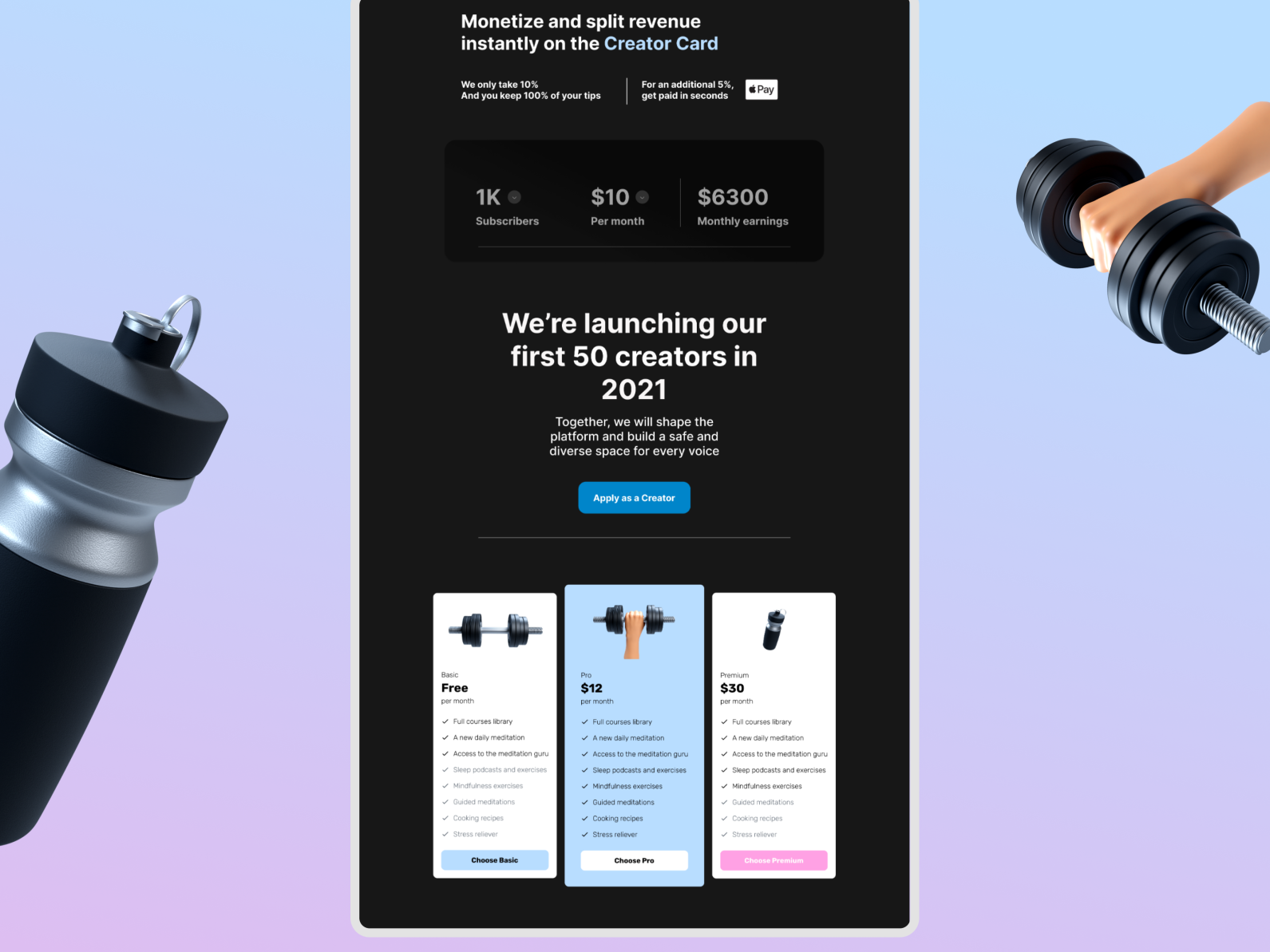 Fitness App Website by Youx_ui on Dribbble