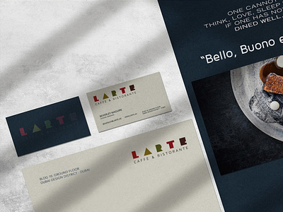 Brand Identity for Larte Italian Ristorante