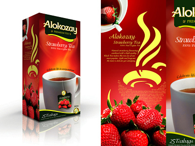 Alokozay Tea Label design branding design flyerdesign graphic design illustration label design logo poster design