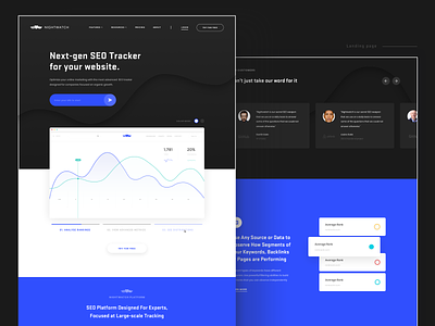Nightwatch Landing Page Concept analytics design hero section landing landing page ui ui design ux