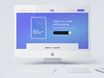 E-book Landing Page ui design web design