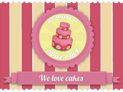 We love cakes pink web webdesign website