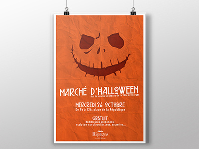 Halloween Poster design event graphic halloween horror illustrator minimal orange paper party poster typo