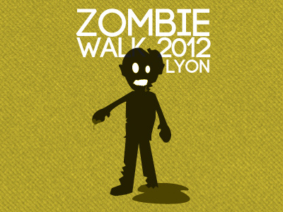 Zombie Walk for Etrangeblog.com design graphism lyon web webdesign yellow zombie