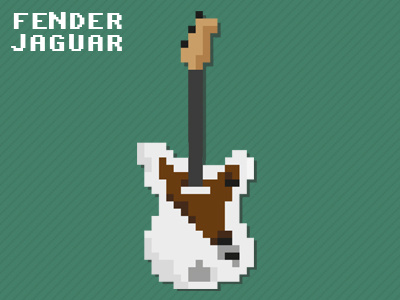 Fender Jaguar - First step in pixel art