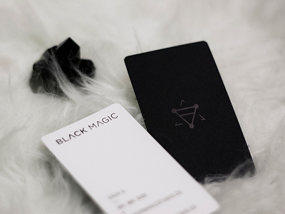 Black Magic Creative Business Cards alchemy branding business card identity logo magic occult print symbol