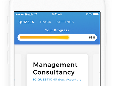 Career Preparation app career ios progress quiz ui