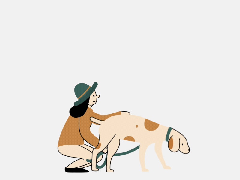 characters with shape layer character dog fbf illustrator motiongraphic shapelayer woman