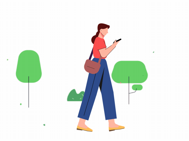 A day with a phone body character design illustrator limber motiongraphic phoe posetopose vector