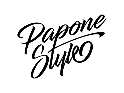 Papone Style Typography logo branding design handwriting illustration letter logo t shirt design typography vector