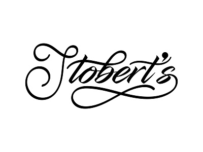 Stobert's Calligraphy Logo branding calligraphy logo illustration letter logo t shirt design typography logo vector