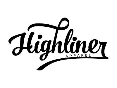 Highliner Typography and Calligraphy Logo branding calligraphy handwritting letter logo letterhead lettering t shirt design typography vector