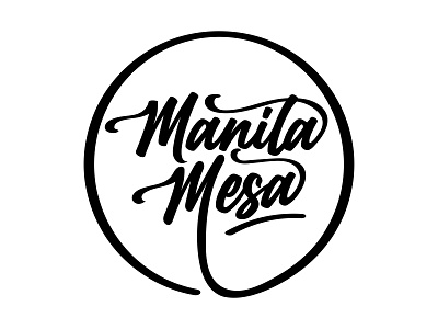 Manila mesa Calligraphy and Typography Logo branding calligraphy handwriting letter letterhead lettering tshirt typography